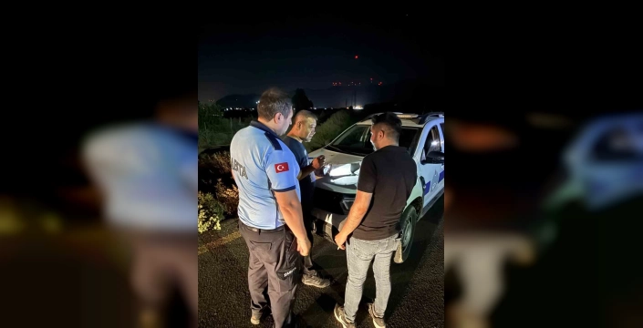 Germencik'te izinsiz kazıya müdahale