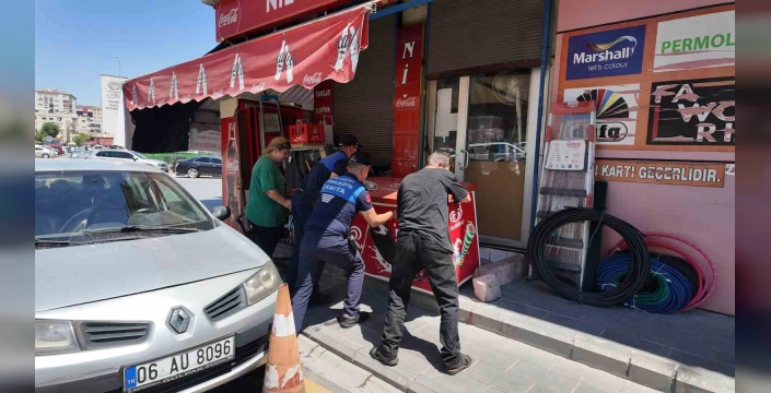 Kayseri'de kaldırım işgalleri sonlandırıldı