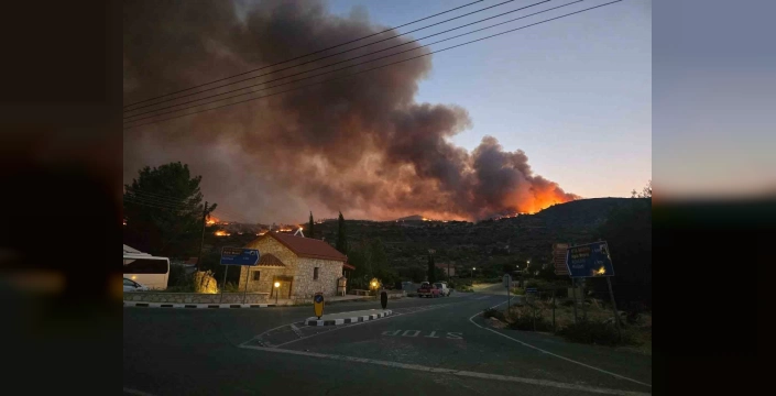 Kıbrıs'ta orman yangınları: Çok sayıda köy tahliye edildi