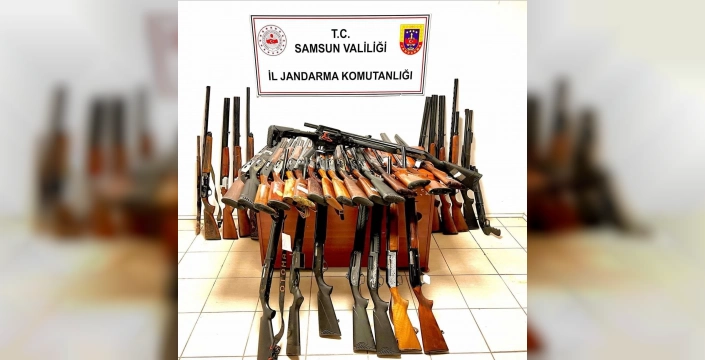 Samsun'da büyük silah operasyonu: 37 tüfek ele geçirildi