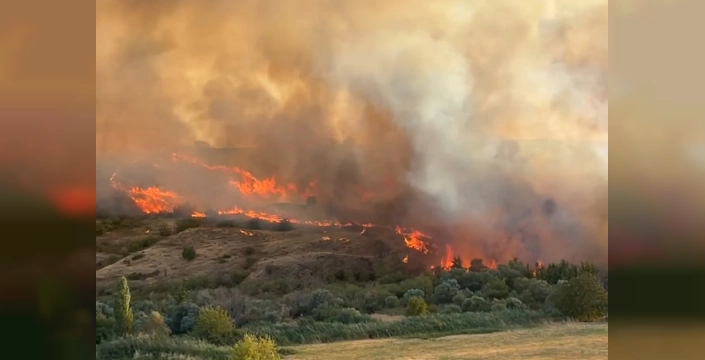 Adıyaman'da anız yangını kontrol altına alındı