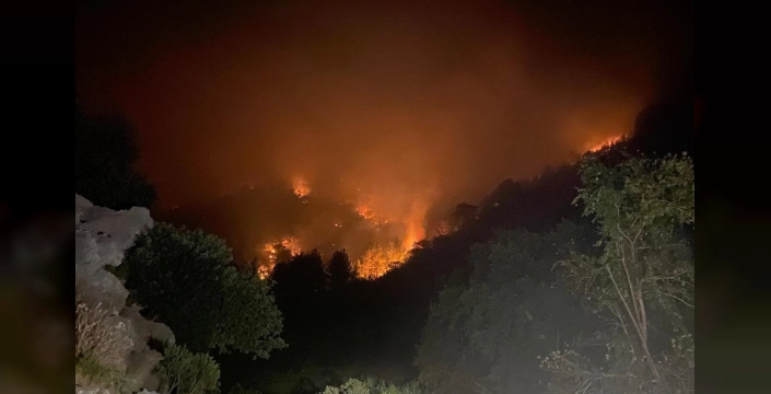 Anamur'da orman yangını: Ovabaşı Mahallesi tahliye edildi