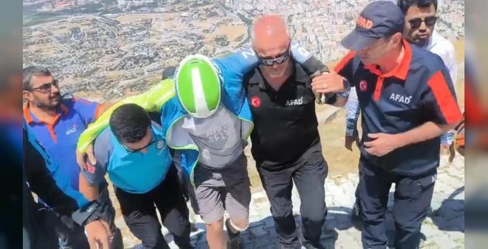 Kayseri'de yamaç paraşütü kazası: Turist yaralandı