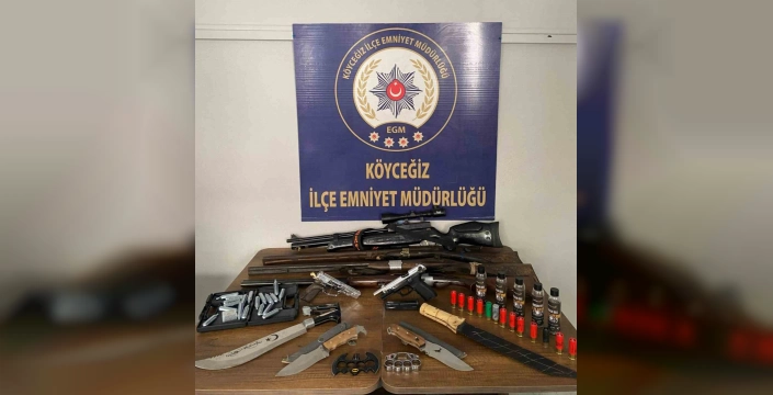 Köyceğiz'de silah operasyonu: Çok sayıda silah ve mühimmat ele geçirildi