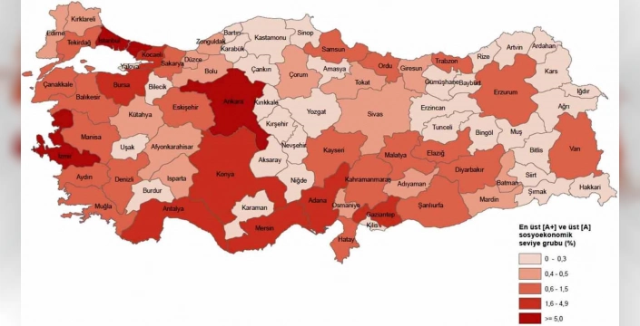 Samsun, Türkiye'de sosyoekonomik seviyede 24. sırada