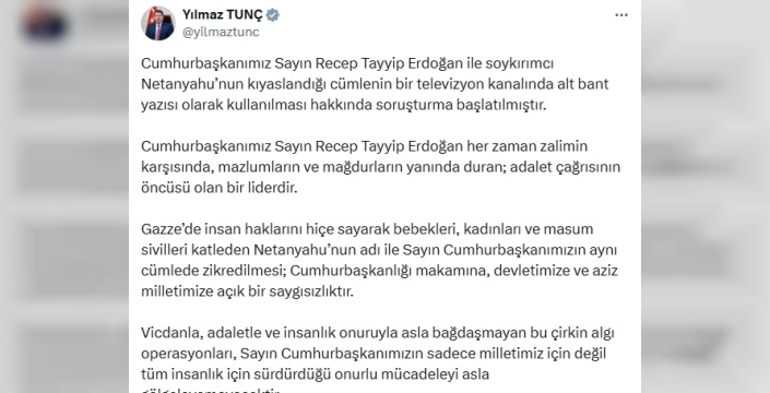 Erdoğan-Netanyahu kıyaslaması: Soruşturma başlatıldı