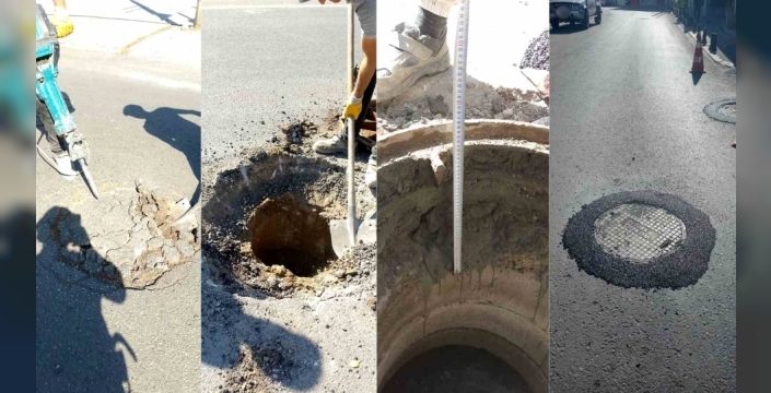 Bodrum'da yol altında kalan bacalar yükseltiliyor