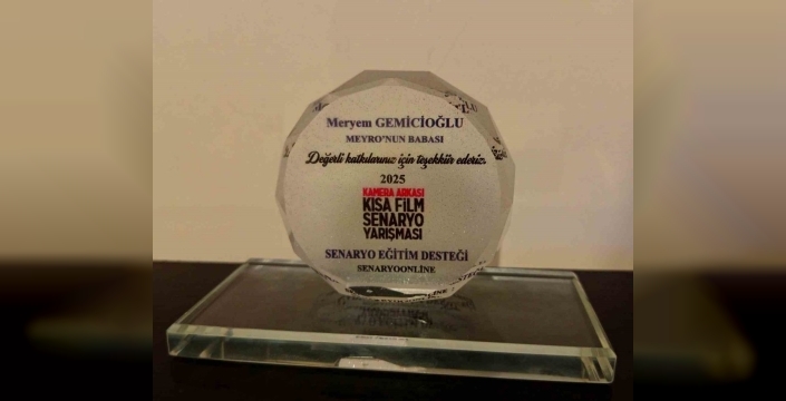 Meryem Gemicioğlu, 'Kamera Arkası'nda ödül sevinci yaşadı