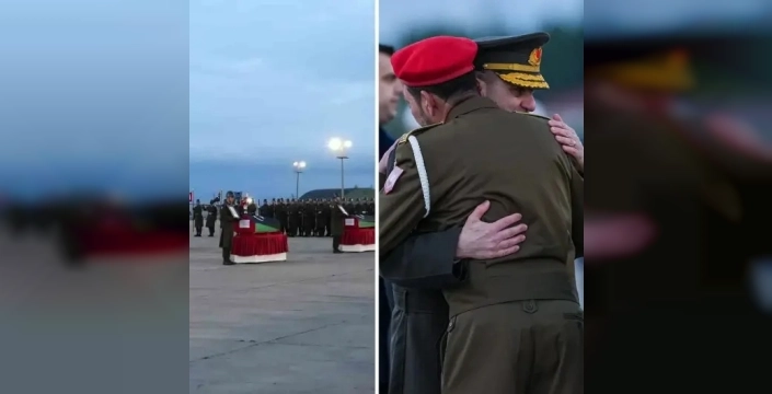 Ankara'daki elim kazada şehit olan Libya askeri heyetinin cenazeleri Trablus'a ulaştı