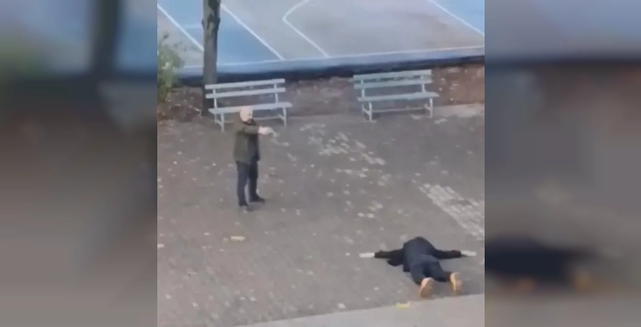 Baba, kızına şantaj yapan kişiyi lise bahçesinde tabancayla rehin aldı