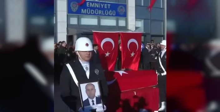 DEAŞ operasyonunda şehit düşen 3 kahraman polisimiz için veda töreni