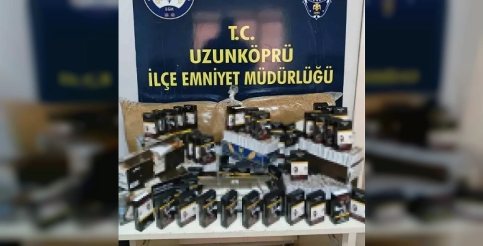 Edirne'de binlerce kaçak makaron ele geçirildi, 3 şüpheli hakkında tahkikat başlatıldı