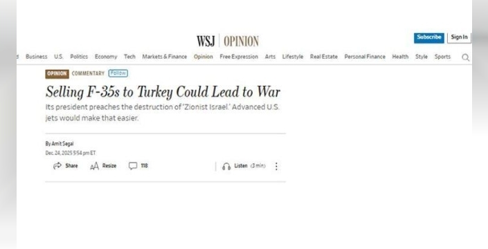 F-35 satışları, Türkiye ve İsrail arasındaki gerilimi artırabilir