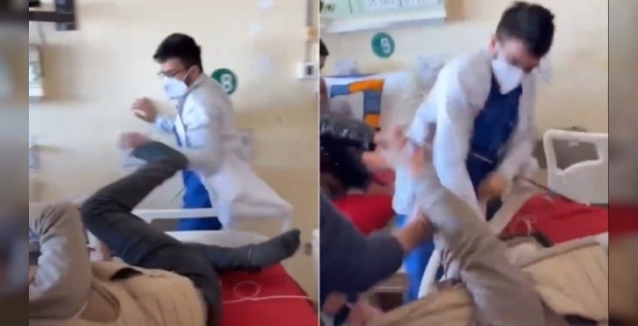 Hindistan'da doktorun hasta öğretmeni dövmesi büyük skandal yarattı