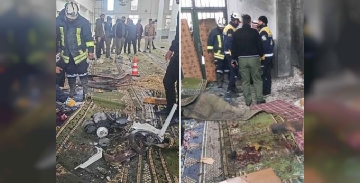 Humus'ta camiye hain saldırı: Cuma namazında canlı bomba patladı, 8 şehit, 18 yaralı