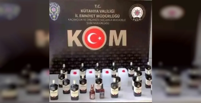 Kütahya'da 41 litre kaçak içki polisten kaçamadı