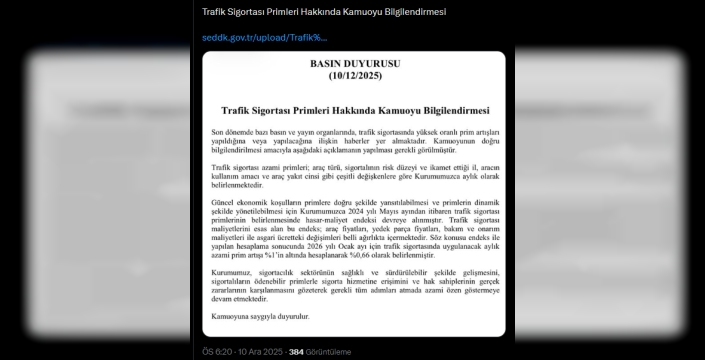 Trafik sigortasında 2026 zammı netleşti: Milyonlarca araç sahibi dikkat!