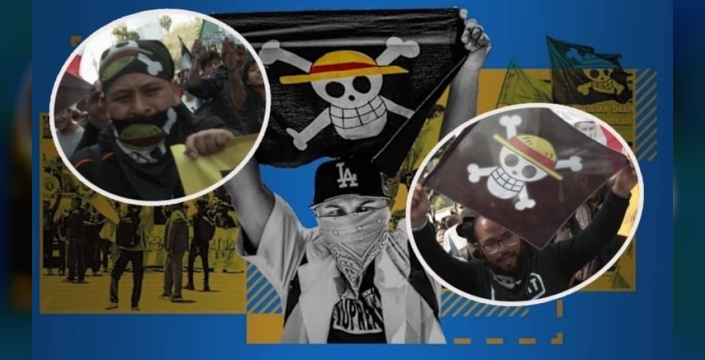 Z kuşağının öfkesi: Hasır şapkalı korsan protestoların simgesi oldu