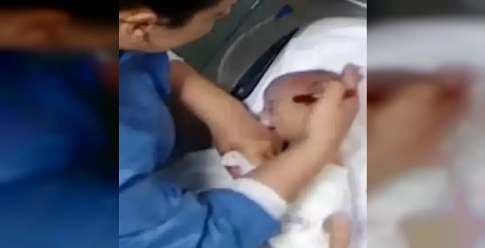 5 günlük bebeğe yapılan işkence görüntüleri dehşet saçtı