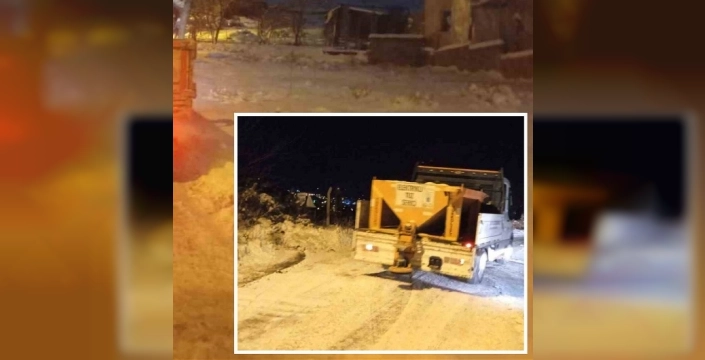 Battalgazi'de kar seferberliği: Tüm mahallelerde yollar açıldı, hastaya ulaşım için gece müdahalesi