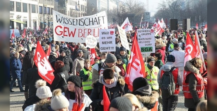 Berlin'de kamu çalışanları grev yaptı: Talepler karşılanmazsa devam edecekler