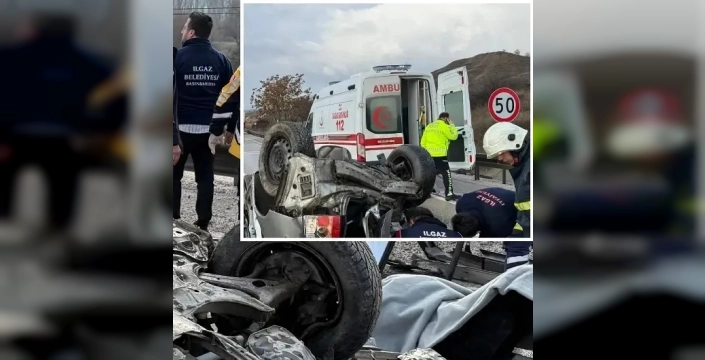 Çankırı'da tırla otomobilin çarpıştığı kazada 1'i bebek 4 kişi yaralandı