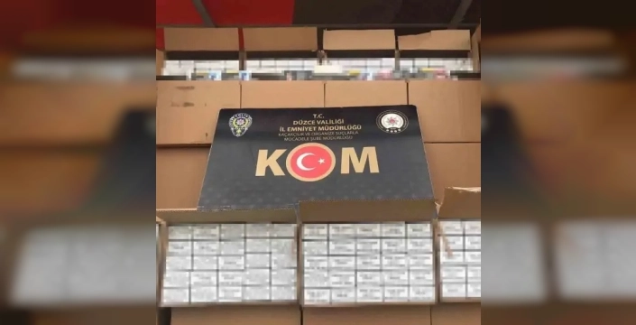 Düzce'de 1 milyon 288 bin makaron ele geçirildi