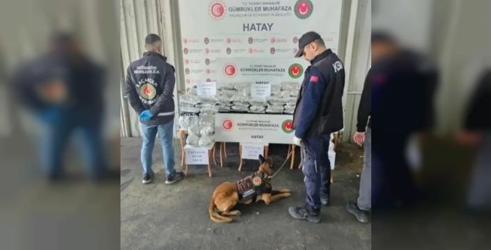 Hatay'da mobilyaların içine gizlenmiş 1.4 milyon uyuşturucu hap ele geçirildi