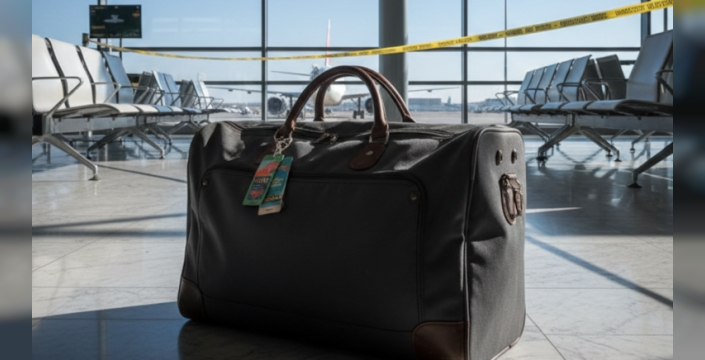 Havalimanında terk edilmiş çantadan şaşırtıcı sürpriz: Cep telefonu, belgeler ve binlerce Euro çıktı!