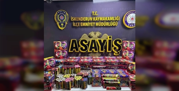 İskenderun’da patlayıcı madde satışı yapan işyerlerine sıkı denetim: Çok sayıda ürün ele geçirildi