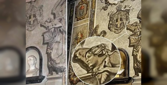 İtalya'da melek freskinde Meloni'ye dikkat çeken benzerlik