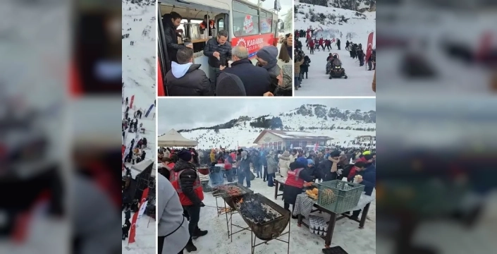 Keltepe'de ilk kez düzenlenen kayak festivali, coşku ve renkli görüntülerle tamamlandı