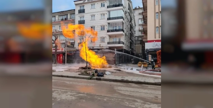 Kırıkkale'de doğal gaz borusu patladı, bir işçi yaralandı