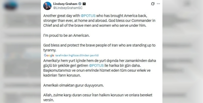 Lindsey Graham, Trump ile İran şapkasıyla poz verdi