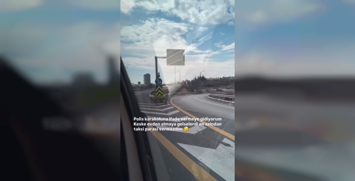 Merve Taşkın, ifadesini vermek için karakola gitti