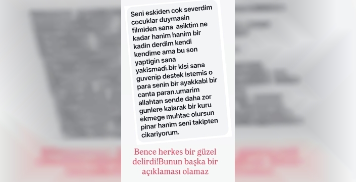 Pınar Altuğ'dan takipçisine 450 bin lira vermeyince gelen beddua şoku!