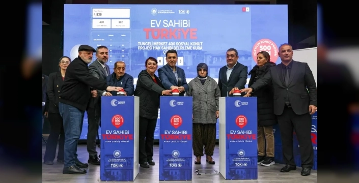 Tunceli'de 500 bin konut projesi kapsamında 875 konutun kura çekimi yapıldı