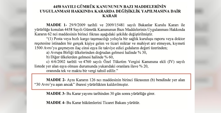 Yurt dışı alışverişlerinde 30 Euro muafiyeti tarihe karıştı, yeni dönem başlıyor