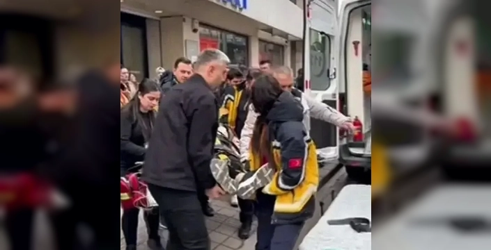 Zonguldak'ta mağaza merdivenlerinden düşen kadın hastaneye kaldırıldı