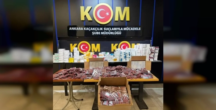 Ankara'da kaçak ilaç operasyonu: 99 bin 404 hap ele geçirildi, 2 şüpheli tutuklandı