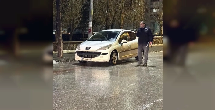 Erzurum'da yaya taksi çarpması sonucu ağır yaralandı