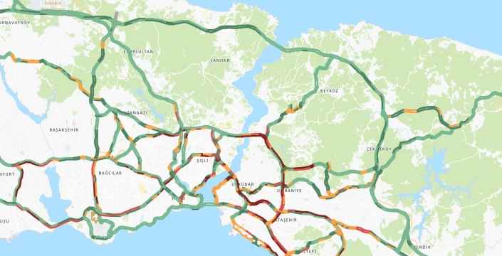 İstanbul trafiğinde çileli sabah: Yüzde 60'ı aşan yoğunluk!