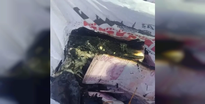 Kahramanmaraş'ta yangında 183 bin lira yandı