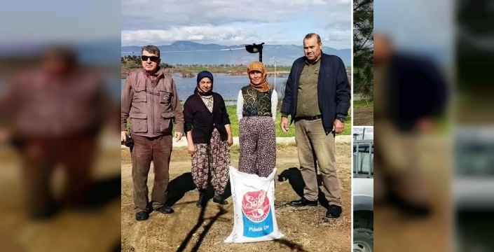 Leylekleri ilk gören şanslı köylülere 'bir çuval un' sürprizi!