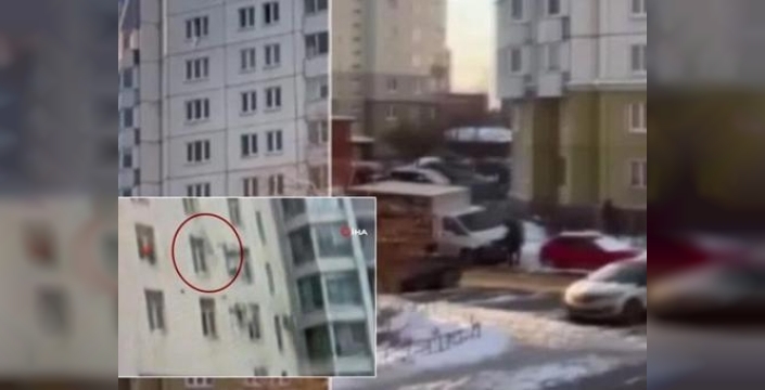 St. Petersburg'da mucizevi kurtuluş: 10. kattan düşen bebek, montla yakalanarak hayata tutundu