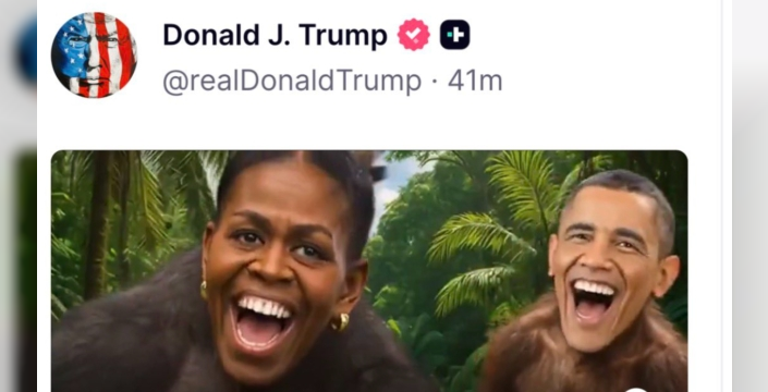 Trump, ırkçı paylaşımı için özür dilemedi ama kaldırdı