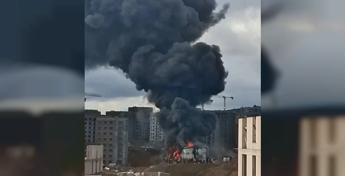 Tuzla'da işçi konteynerinde yangın paniği