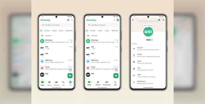 WhatsApp Android arayüzünü yeniliyor: Ayarlara tek dokunuşla erişim geliyor