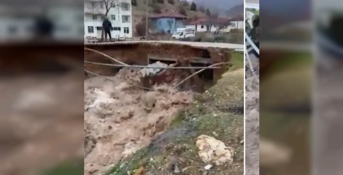 Yozgat'ta sağanak vurdu: Saraykent'te köprü yıkıldı, dere taştı