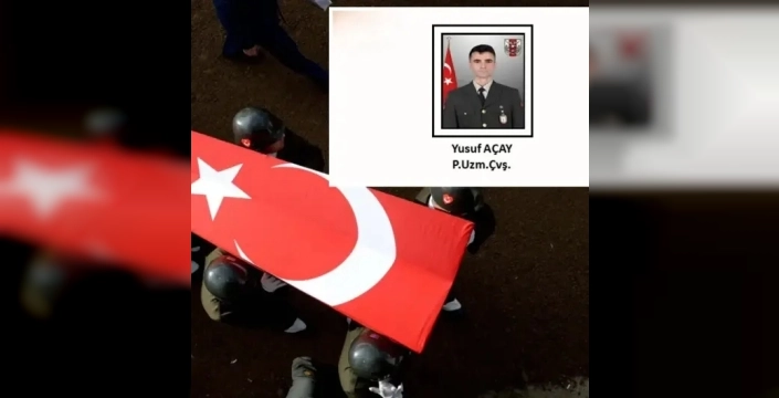 Ağrı'da askeri araç kazasında şehit olan Piyade Uzman Çavuş Yusuf Açay için taziye mesajı